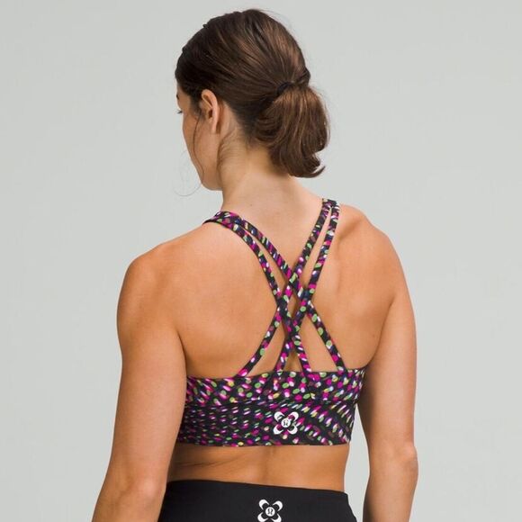 lululemon athletica Other - Lululemon Women’s 6 High Rise Energy‎ Bra SeaWheeze Special Edition Pink Green
